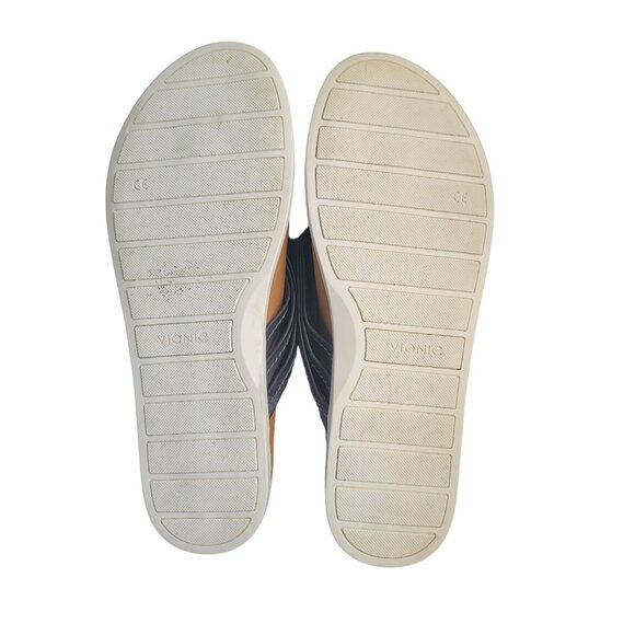 Vionic Palm Catalina Leather Thong Flip Flop Sandal Women's Sz 11 - Picture 7 of 9